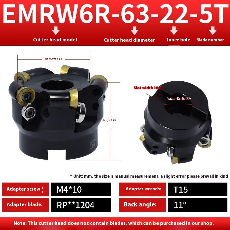 2078-CNC EMR round nose milling cutter head 50R5 plane finishing milling machine cutter head machining center 80/160/63R6 flying cutter head Shandong Denso Pricision Tools Co.,Ltd.